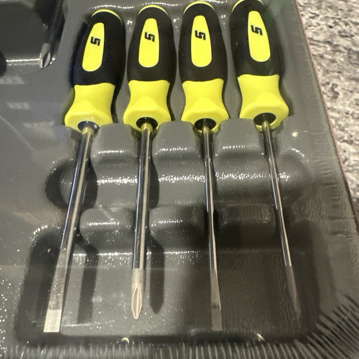 Snap-on sgdx6040bhv 10 pc combo instinct soft grip screwdriver set