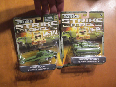 TONKA STRIKE FORCE METAL DIECAST BODIES JUNGLE BRIGADE ENFORCER + NIGHT HAWK LOT