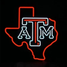 ATM Texas Maps Neon Sign Light 24"x20" For Club Man Cave Bar Handmade Hanging