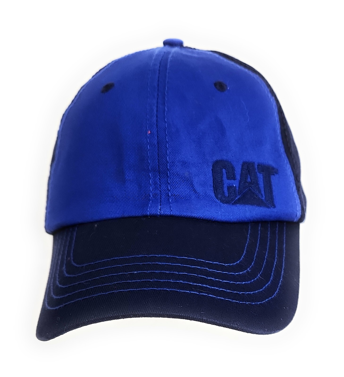 CAT Blue Cap Caterpillar Equipment Strapback Hat