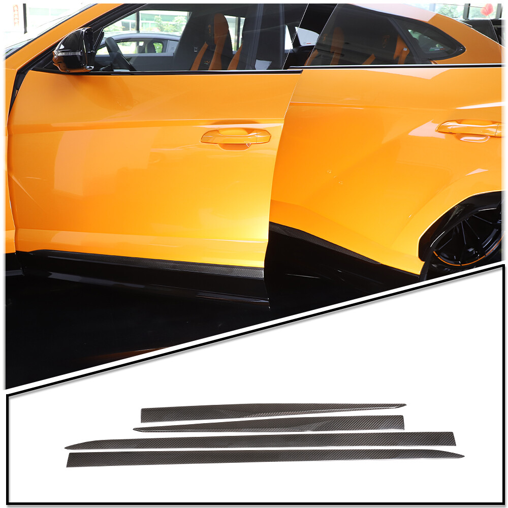 Real Carbon Fiber For LAMBORGHINI URUS 18-22 Door Side Body Molding Trim Strips