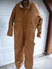 Walls Insulated Overalls Mens Size XL Tall Flex Stretch Duck Canvas Brown New
