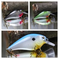 3 Squarebill Crankbait Fishing Lures Baitfish LOT 2-4 ft Custom Paint Color 2.5