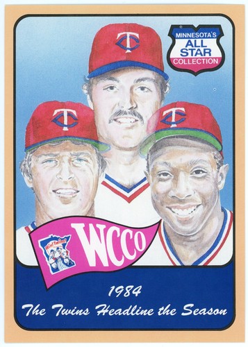 Kirby Puckett 1985 WCCO Minnesota Twins 5x7 Card SUPER RARE Rookie Era Card HOF