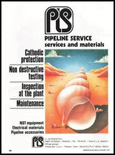 1977 PLS Pipeline Services And Materials Puteaux France Vintage Print Ad