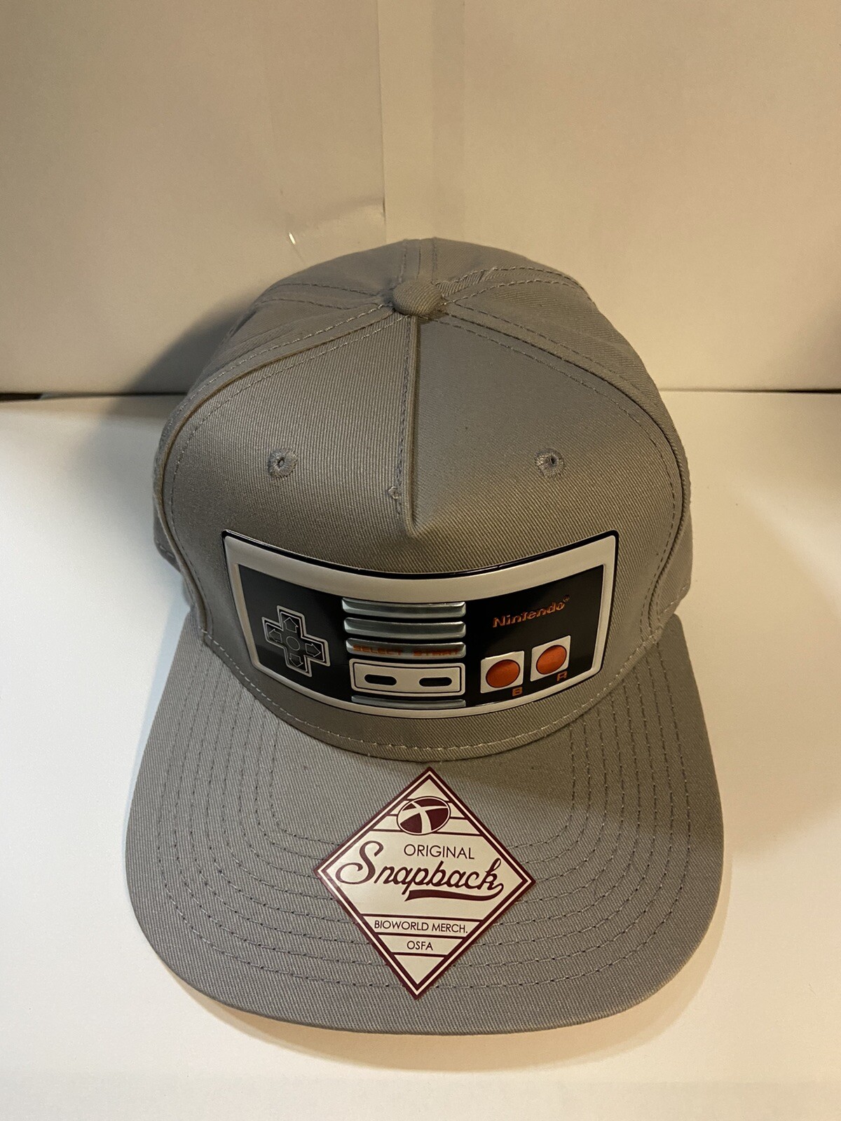 Nintendo Classic NES Controller Snapback Hat Gray… - image 1