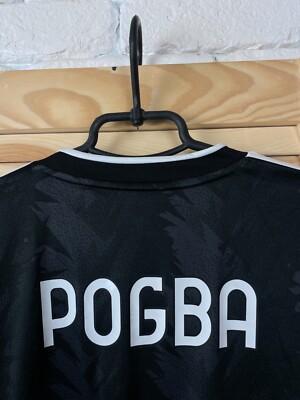 POGBA #10 JUVENTUS JERSEY AWAY FOOTBALL SOCCER SHIRT BLACK