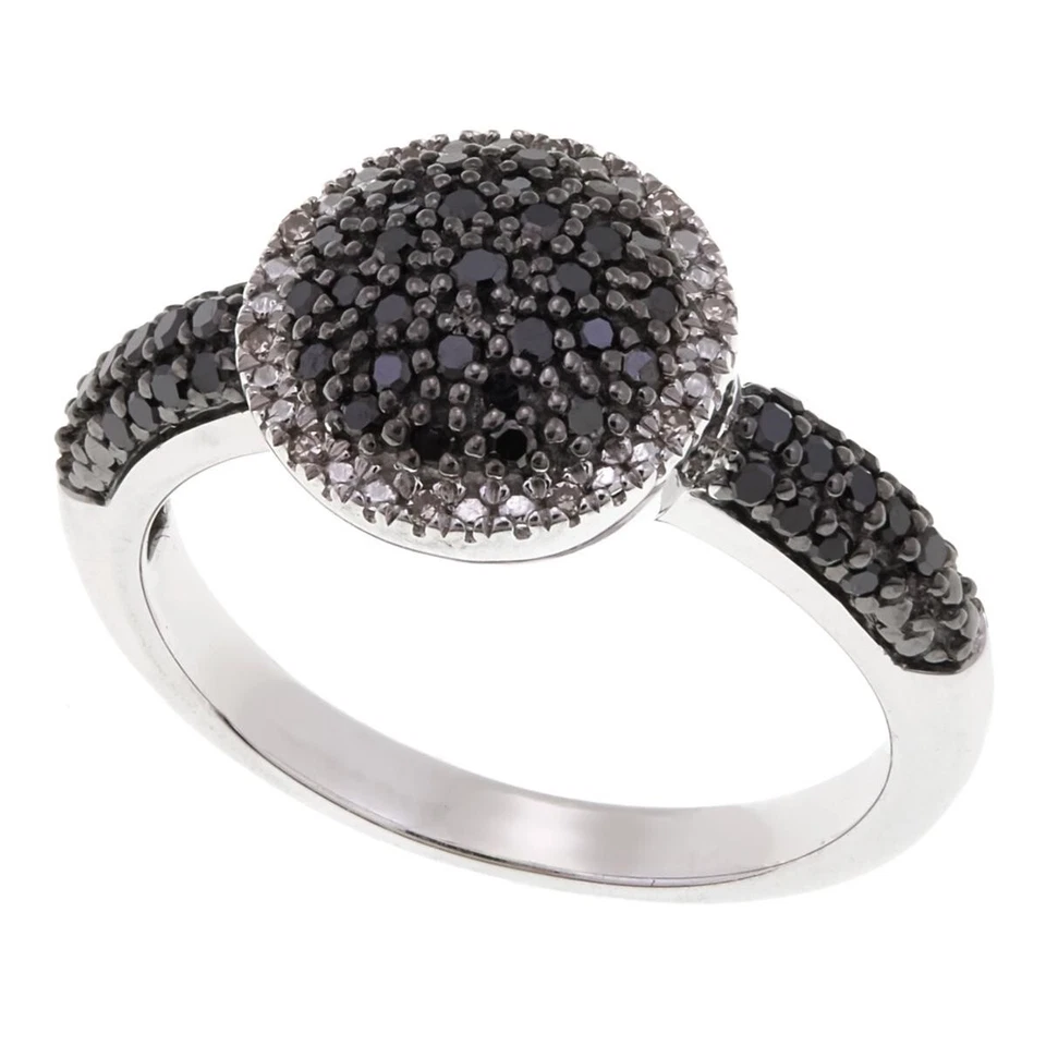 Colleen Lopez Sterling Silver 0.33ctw Black Pave Diamond Ring. Size 10 - Image 2 of 4