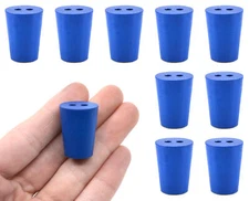 10PK #1 ASTM Neoprene Stoppers, 2 Holes - Eisco Labs