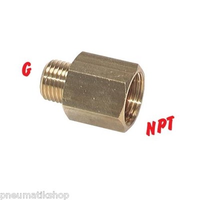 Reduziernippel mit G-Gewinde / NPT-Gewinde, PN 16, Druckluft, Luft, Redu, Nippel