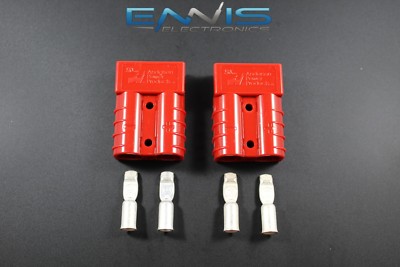 2 PCS ANDERSON POWER CONNECTORS SB50 8 GAUGE AWG BATTERY QUICK DISCONNECT