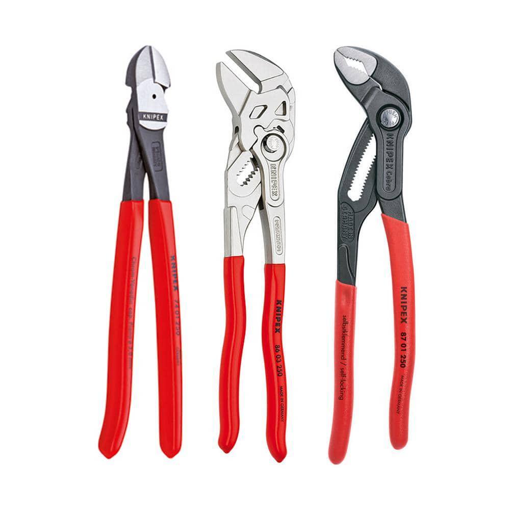 KNIPEX Red Plier Wrench KNP9K0080117US 8-Inch Adjustable Tool
