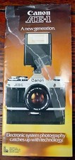 Canon AE-1 Pamphlet  22pg  Many pics  charts  Cover Torn  5.55 
