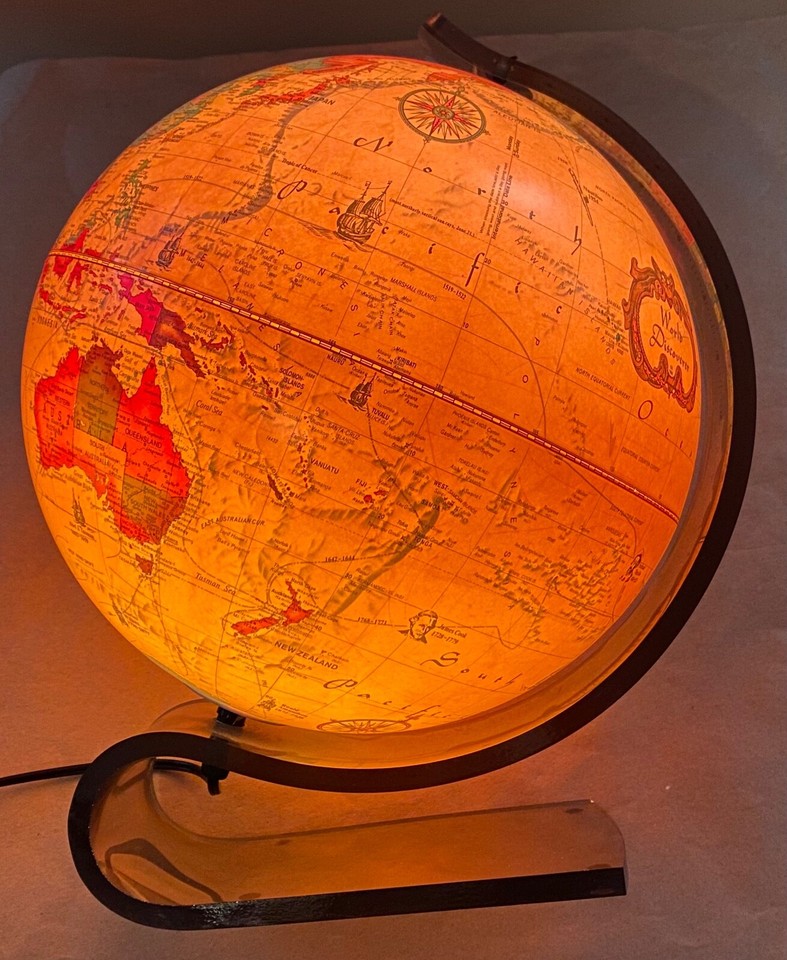 Vintage Scan-Globe A/S Karl - F. Harig E. Gieseking Light Up Globe ...