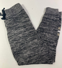 Justice Dark Gray leggings Girl's Size 10 White Gold Stripes On One Leg