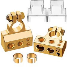 Battery Terminal Connectors 0/4/8/10 Gauge AWG Battery Terminal Positive Nega...