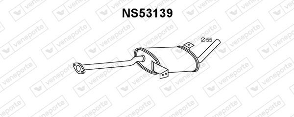 Silencieux avant Nissan Terrano II 2.7 Tdi 4WD pot echappement moteur