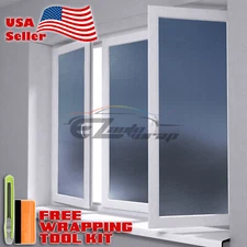 *12"x48" Gray Frosted Film Glass Home Bathroom Window Security Privacy Sticker