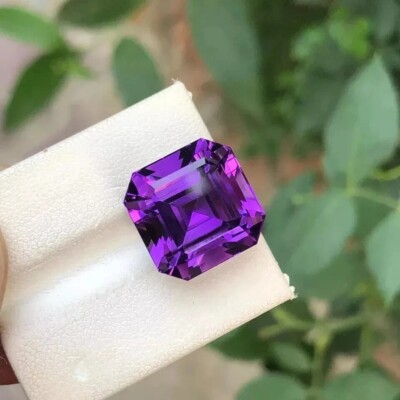 Purple Sapphire Ceylon Unheated 9-10 Ct Asscher Cut  Natural Certified Gemstone