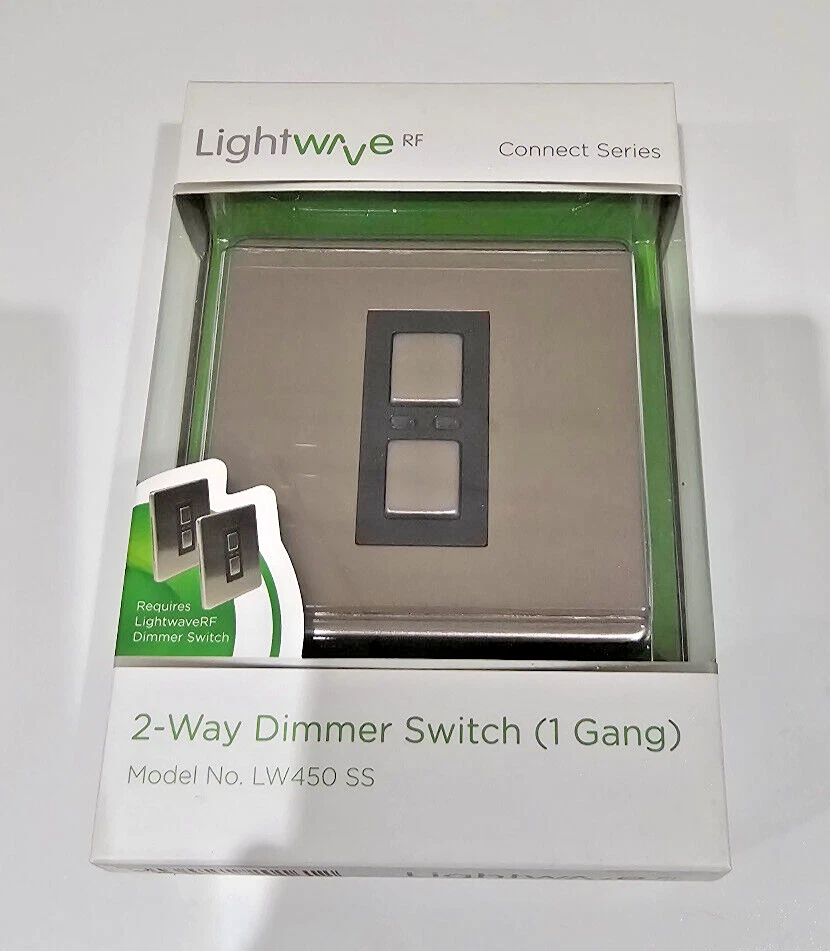 Lightwave LW450 SS Connect Series 1-Gang 2-Way  Dimmer Switch Stainless Steel - Image 4 of 4