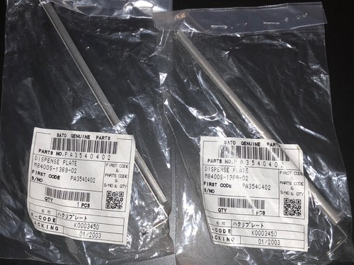 Qty: 2 !! NEW Sato Dispense Plates PN: PA3540402 M8400s-1369-02 - Picture 2 of 5