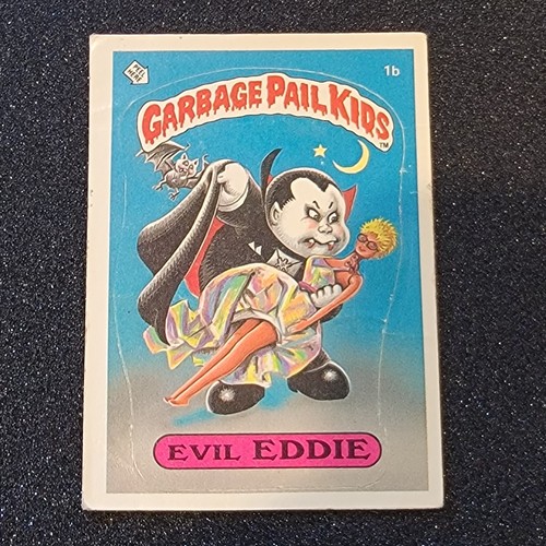 1985 Topps GARBAGE PAIL KIDS SERIES 1 GPK OS1 1b Evil Eddie Matte