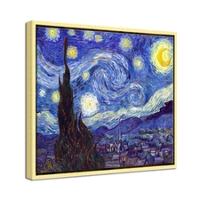 Canvas Print Van Gogh Painting Repro Wall Art Home Decor Starry Night Framed