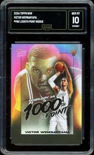 2023-24 Topps Now VW-1 ~ REFRACTOR HOLO ROOKIE Victor Wembanyama ~ GMA 10 GEM