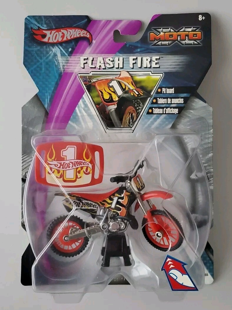 MOTO X FLASH FIRE MX BIKE VINTAGE HOT WHEELS 2003 MATTEL