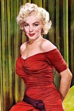 Marilyn Monroe - Red Dress Off the Shoulder - 4 x 6 Photo Print