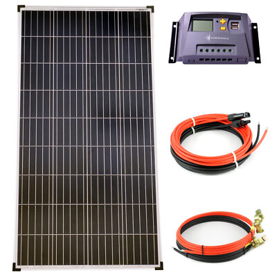 Solar Set 12V 140 Watt POLY Solarpanel Solaranlage Garten Camping 10A PV 0% MwSt