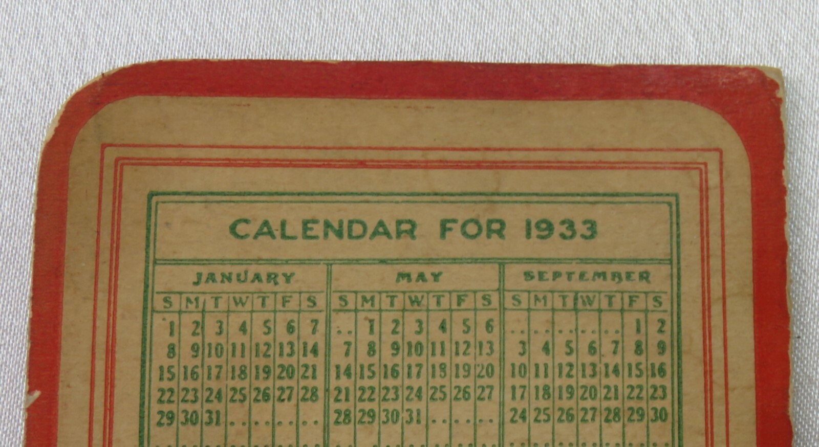 1933 Sewing Kit & Calendar Financial Advertising - Christmas RARE | eBay