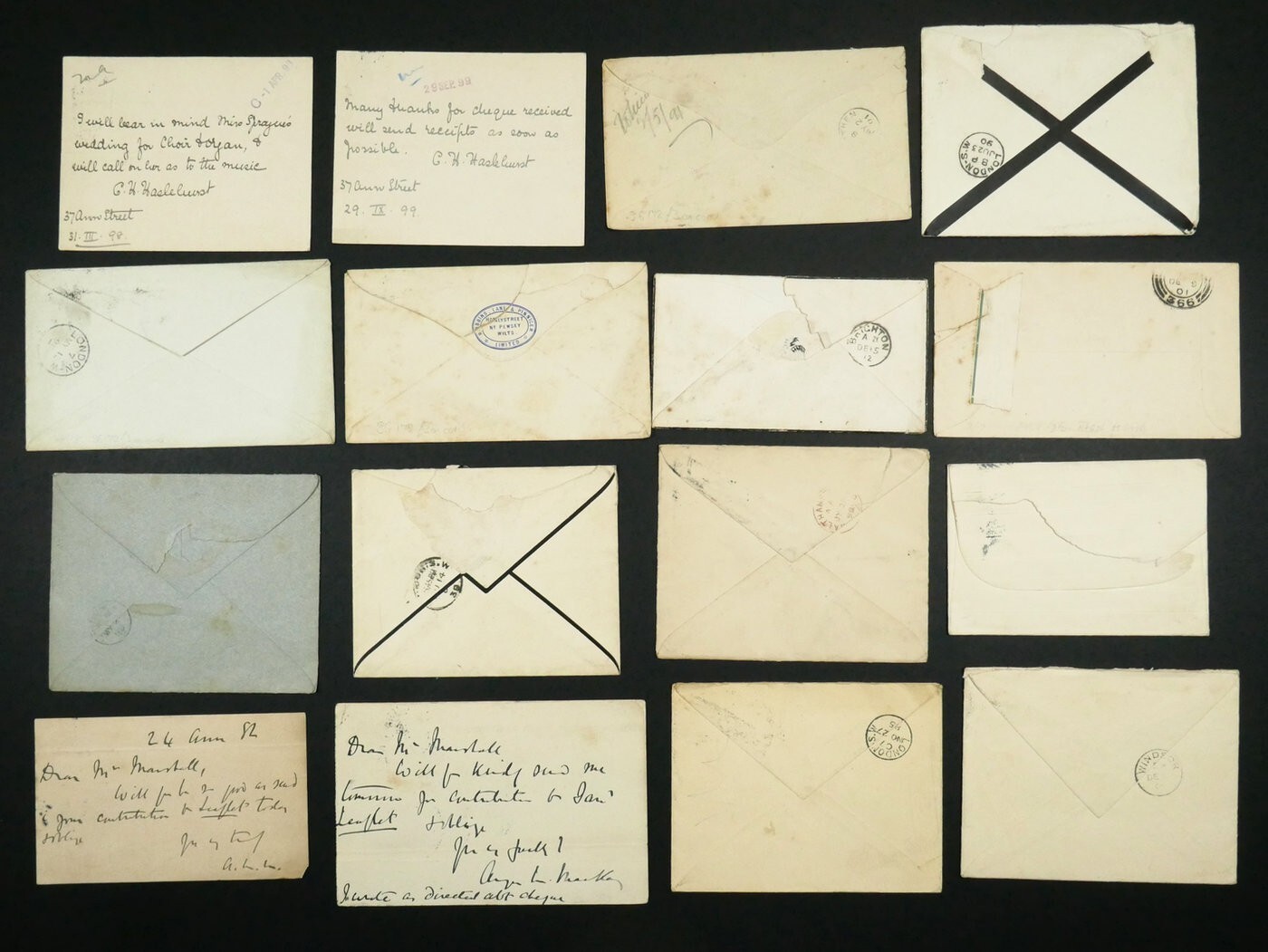 Job lot 16 envelopes and post cards. QV stamps. Edinburgh, Banff etc