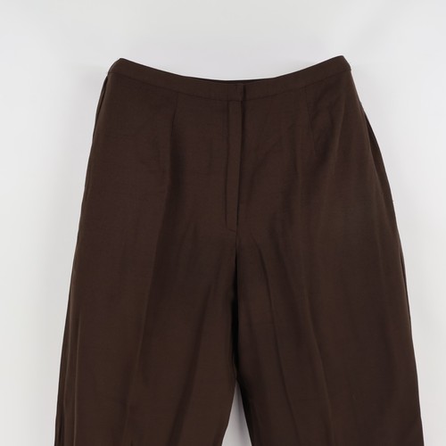 Norton McNaughton Dress Pants Womens Sz 8 Brown Stretch Waist High Rise Straight - Picture 5 of 7