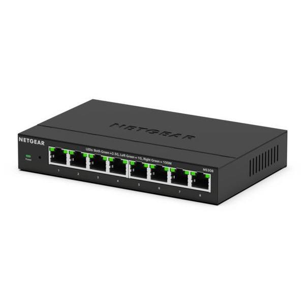 Netgear Ms308 Non Gestito 2.5g Ethernet [100/1000/2500] Nero (8-Port 2.5g Unmana