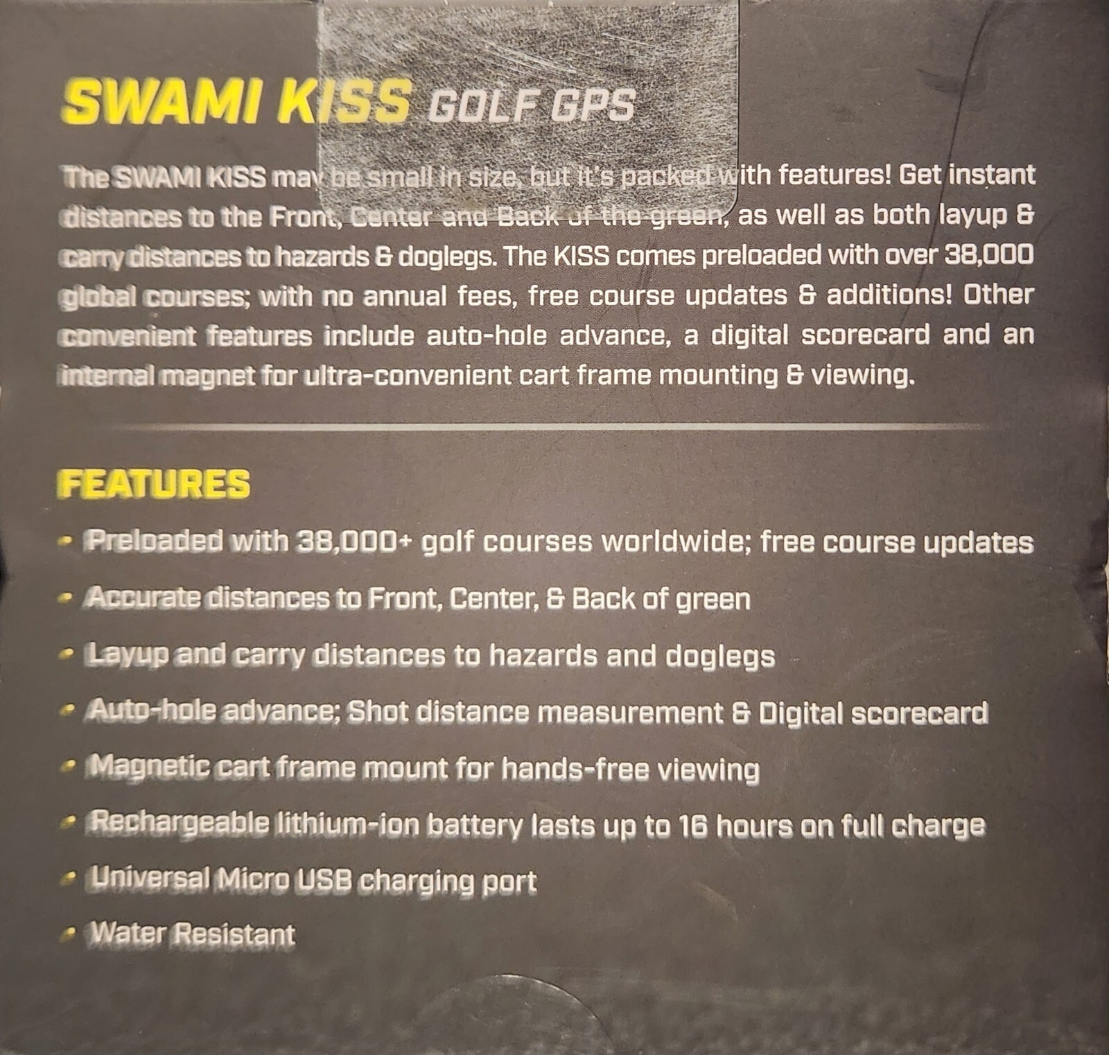 Izzo Golf Swami KISS Golf GPS A44192 (Brand New Factory Sealed