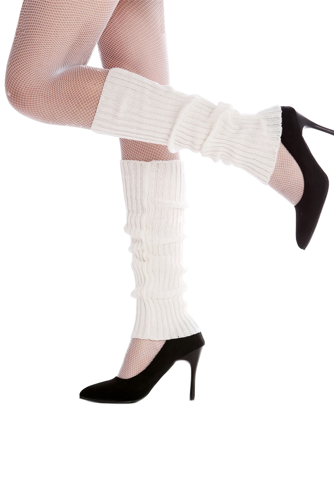 Legwarmers Leg Warmers 80s Style White Aerobic W-020A
