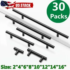 30Pack Brushed Nickel Kitchen Cabinet Pulls Stainless Steel Drawer T Bar Handles