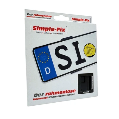 UTSCH AG Kennzeichenhalter SIMPLE FIX 2.0 | rahmenlose Nummmerschildhalter 2 Stk.