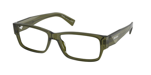 PRADA PR B09V 25A1O1 Transparent Green Demo Lens 55 mm Men's Eyeglasses