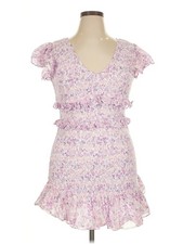LoveShackFancy Women Purple Casual Dress XL
