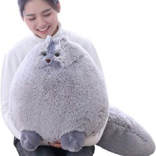 Kids Large Cat Stuffed Animal Toys Gift Big Plush Cat Animal Baby Doll, Fat G...