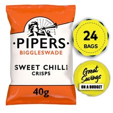 Pipers Biggleswade Sweet Chilli Crisps Grab Bag Gluten Free 24x40g