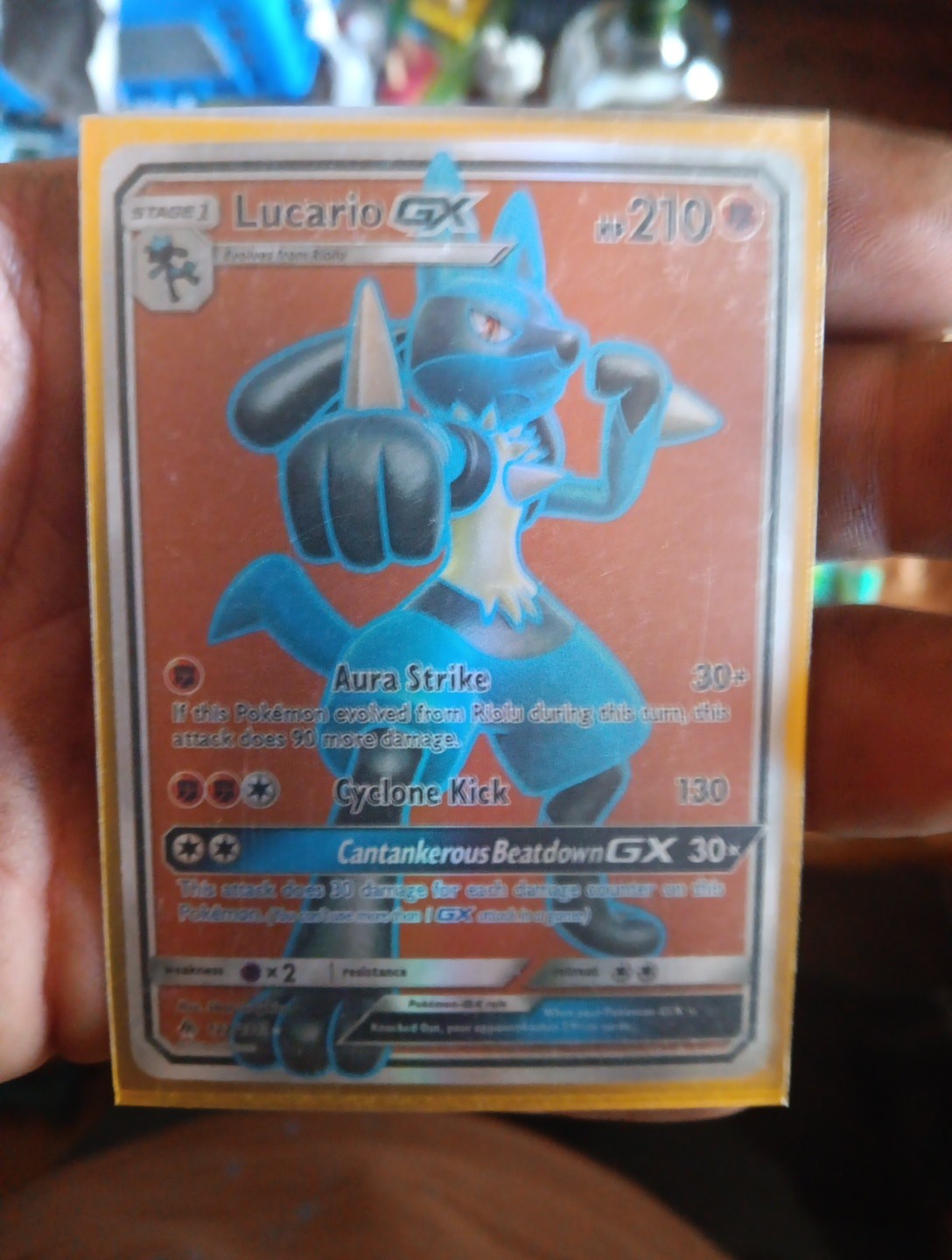 2018 Pokemon Lucario GX Forbidden Light #122/131 Near Mint/Mint