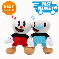 Adventure Game Cuphead Mugman Devil Legendary Chalice Plush Toy Soft Dolls Kids