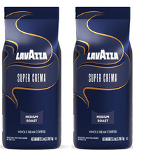 Lavazza Super Crema Whole Bean Coffee, Medium Espresso Roast, 4.4 lb ( 2 pack) 4.53 per pound