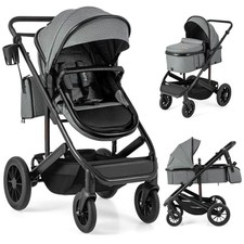 3-in-1 Newborn Stroller Folding Convertible High Landscape Toddler Stroller