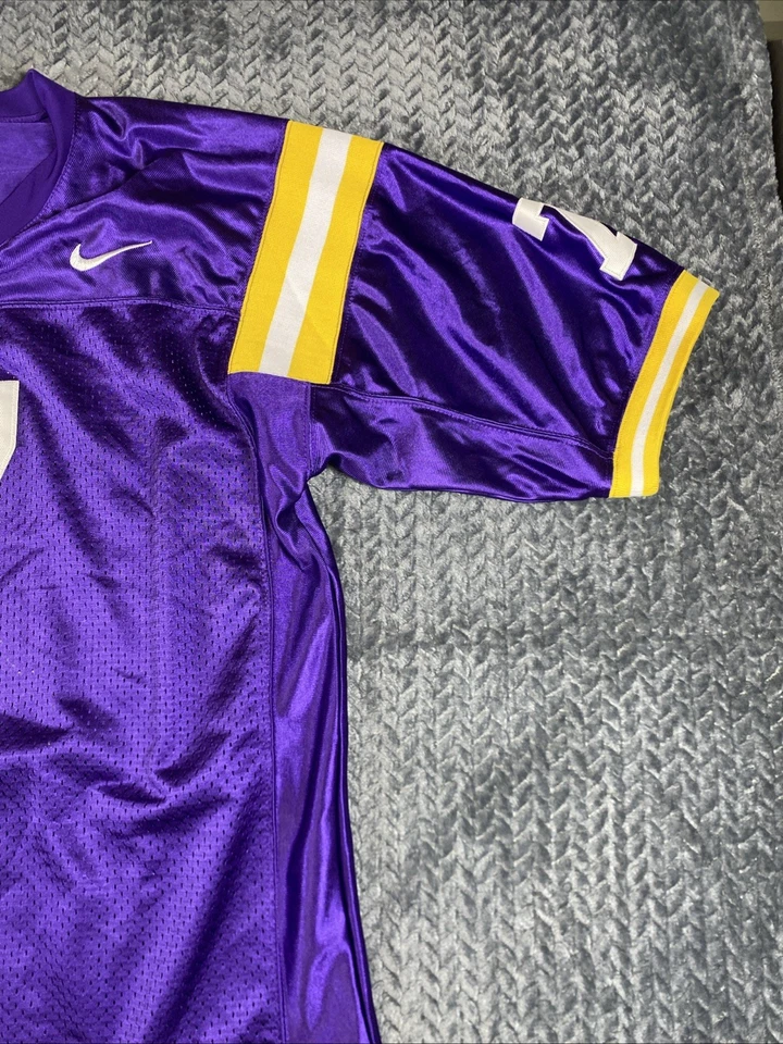 Camiseta de fútbol americano LSU Tigers para hombre vintage Tyrann Mathieu cosida #7 talla 50 Foto 3 de 4