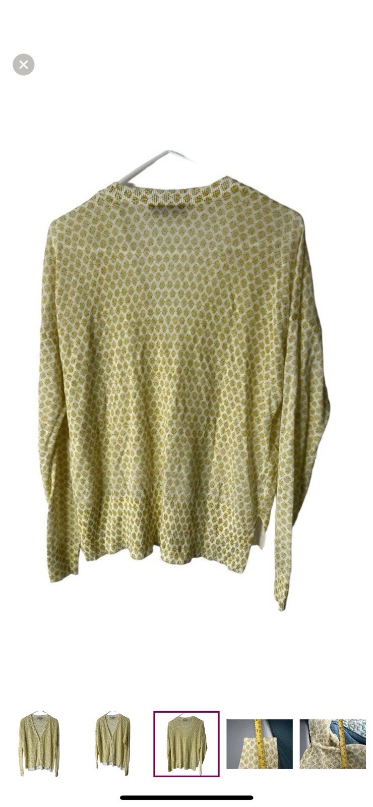 Loft Yellow Button Down Long Sleeve Cardigan Size… - image 11