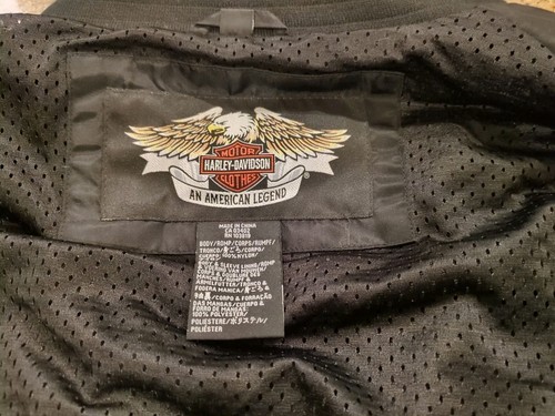 Harley Davidson Bomber Jacket Skull Black XL Motorcycles Willie G Nylon Mesh - Picture 3 of 11
